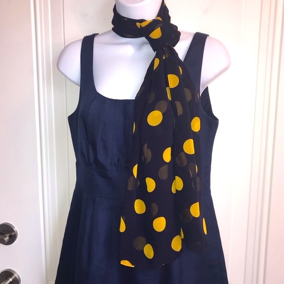 J. Crew navy blue cotton sleeveless back zip lined shift dress size 6 in EUC - Picture 9 of 15